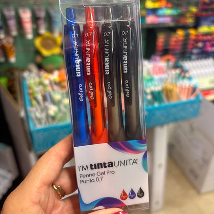 Set 4 penne Gel Pro 0.7 - Tinta Unita