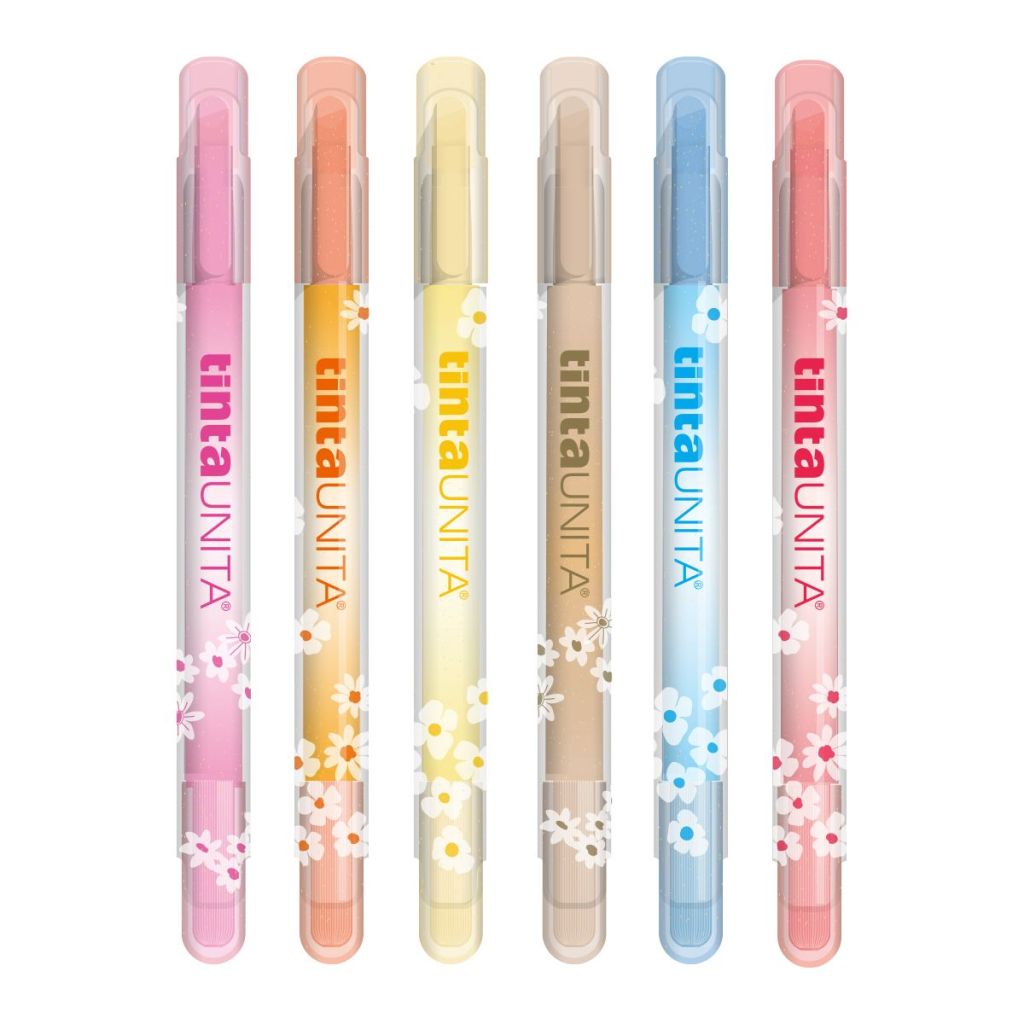 Evidenziatori Glitterati Tinta Unita Be Happy - Appunti scintillanti
