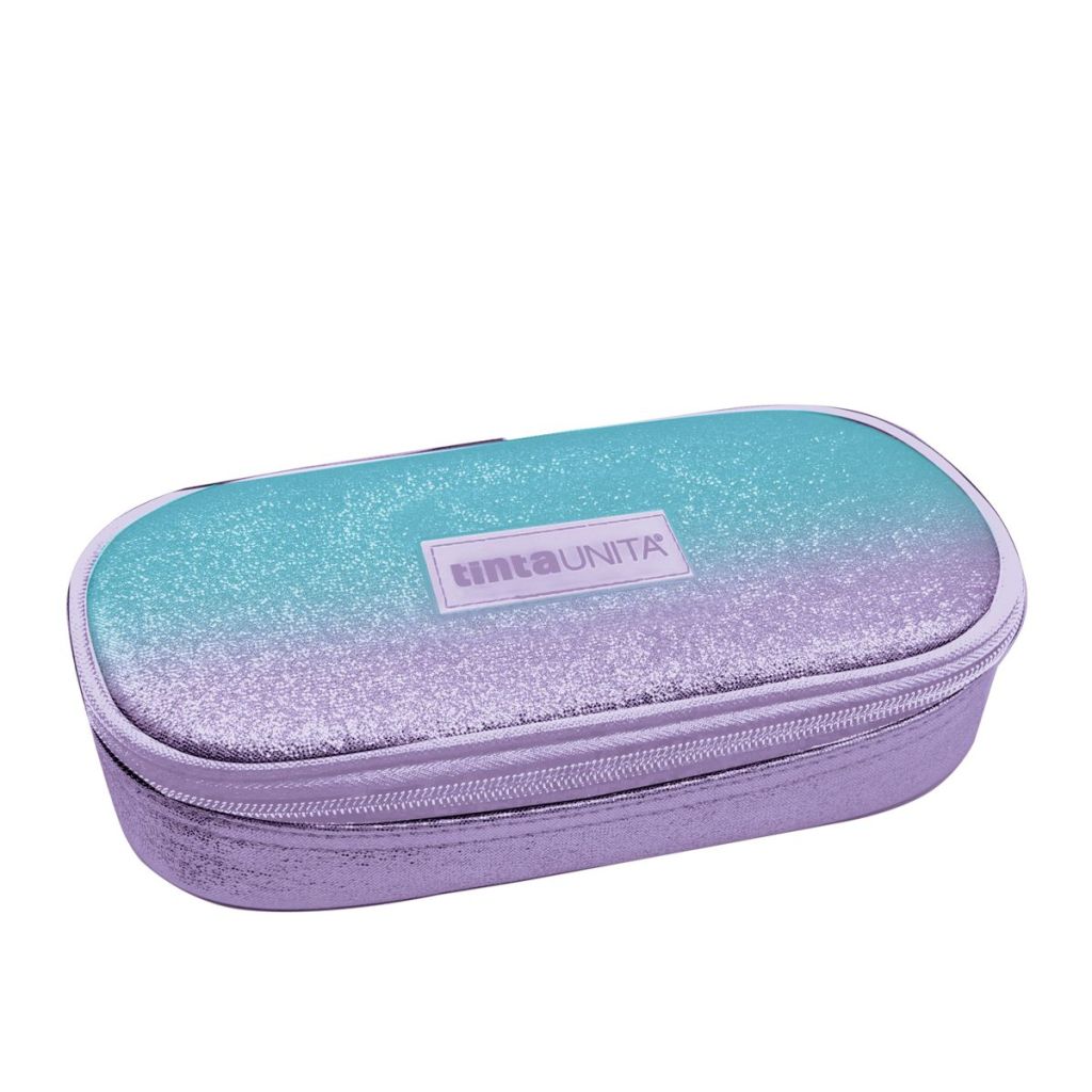 Astuccio Ovale Glamour Luxury Viola e Azzurro - Tinta Unita
