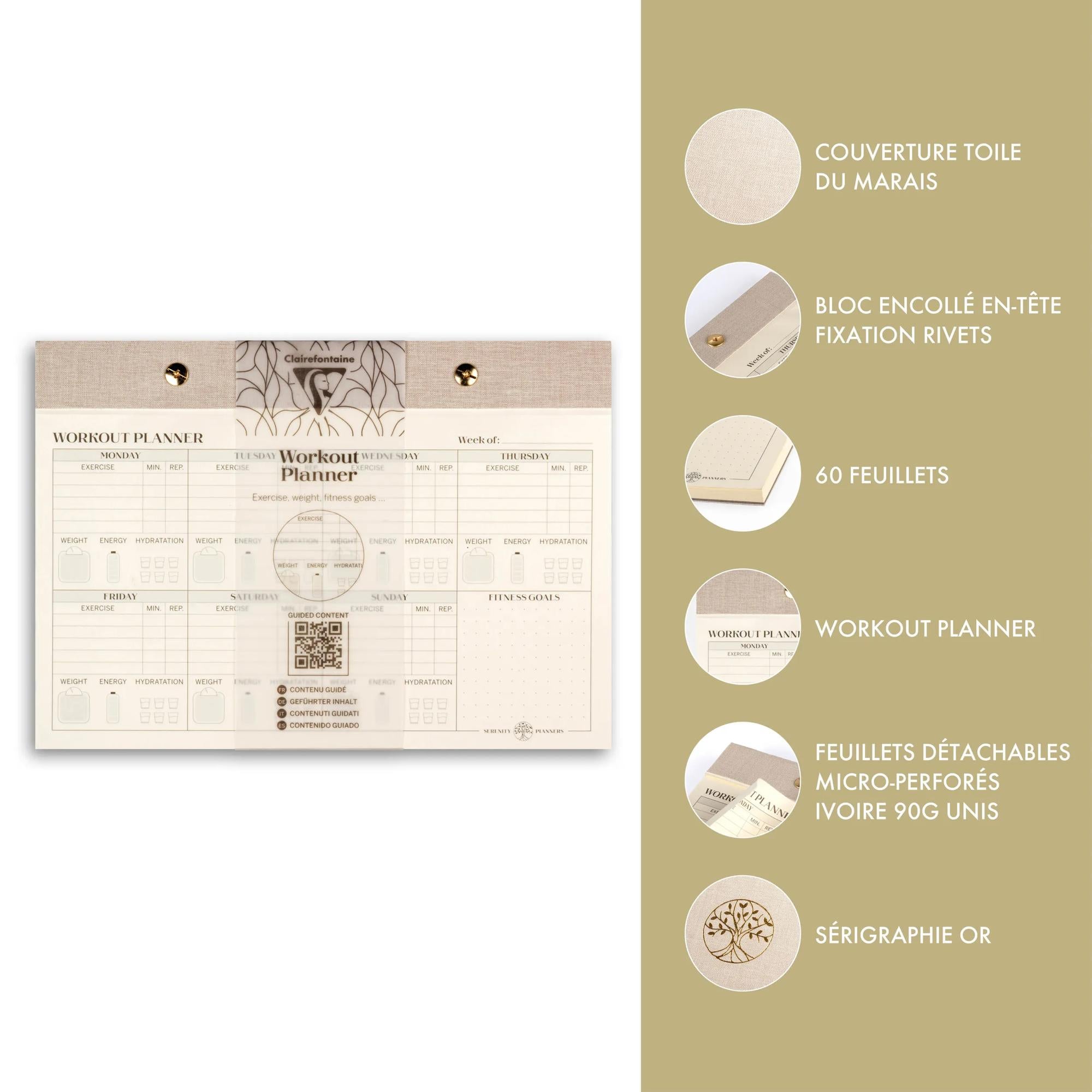 Workout Planner Inspire Claire Fontaine - I tuoi allenamenti su carta