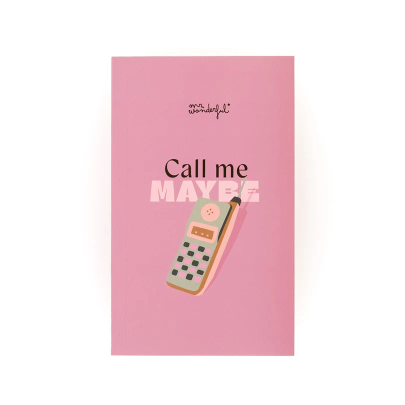 Blocco Note Mr Wonderful Call me Maybe – Idee Sempre Accese, Ovunque Tu Sia