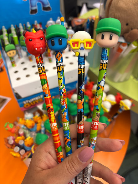 Matita con topper 3D Stumble Guys - Tinta Unita