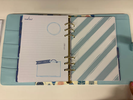 Planner con Anelli A5 Azzurro – Organizza le tue giornate con stile
