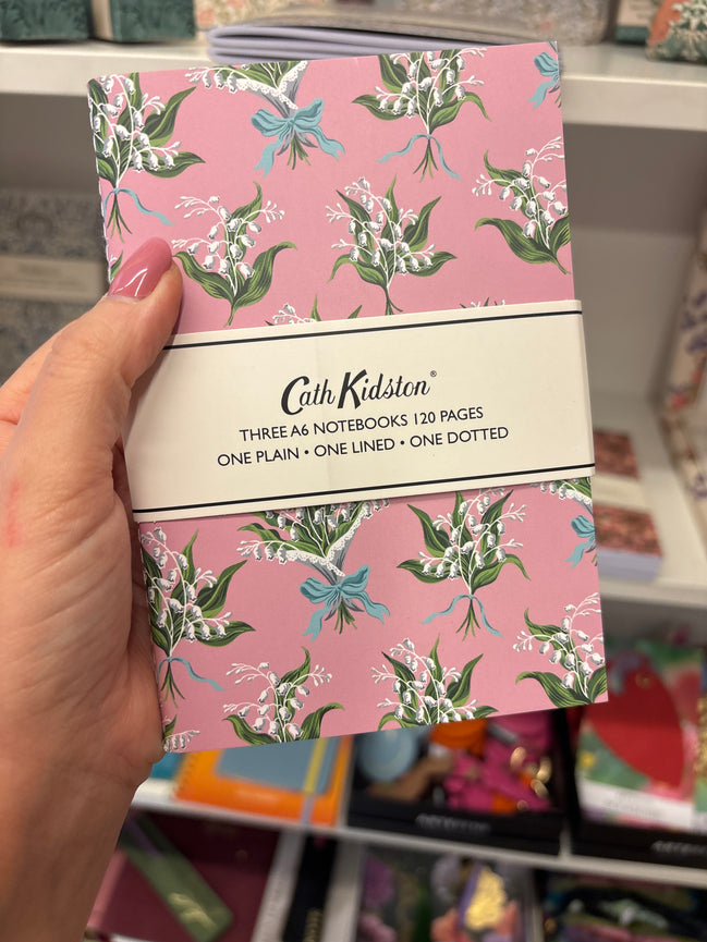 Set di 3 quaderni A6 Cath Kidston - Compatti, versatili e sempre con te
