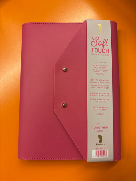 Organizer Soft Touch Fucsia  Rossler – Porta Taccuino A5 Elegante e Riutilizzabile