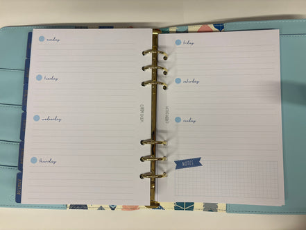 Planner con Anelli A5 Azzurro – Organizza le tue giornate con stile