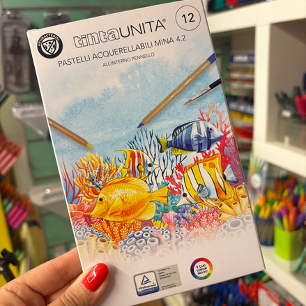 Pastelli Acquerellabili set da 12 - Tinta Unita