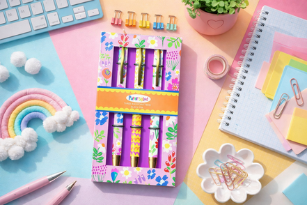 Set 3 penne a sfera Papersalad - Scrivi con colore e stile