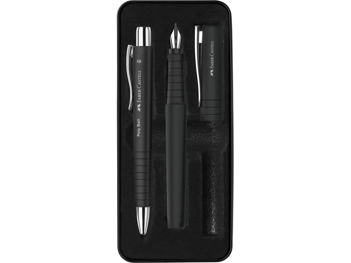 Set Penna Stilografica e Penna a Sfera Poly Faber-Castell – Comfort di scrittura e idea regalo elegante