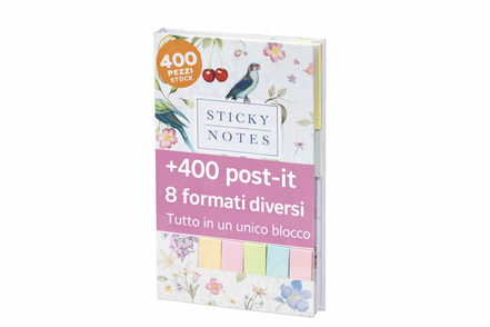 Sticky note book con oltre 400 post-it e 8 formati diversi