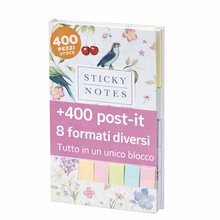 Sticky note book con oltre 400 post-it e 8 formati diversi