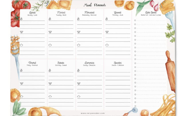 Planner pasti A4 Very Wonder