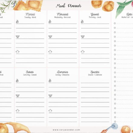 Planner pasti A4 Very Wonder