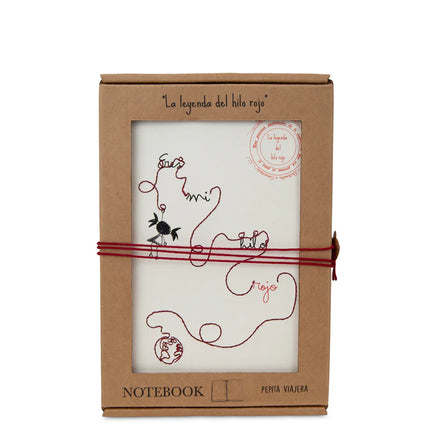 Quaderno Ricamato Deluxe Filo Rosso Pepita Viajera - Legami Destinati