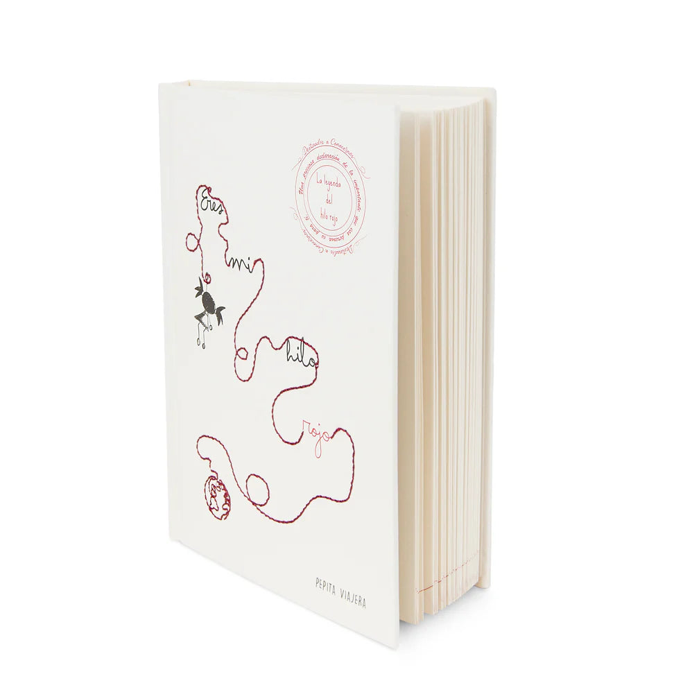 Quaderno Ricamato Deluxe Filo Rosso Pepita Viajera - Legami Destinati