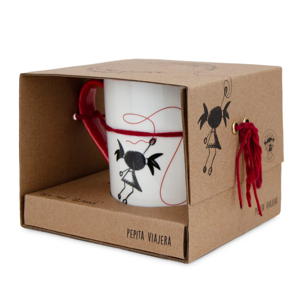 Tazza Filo Rosso Pepita Viajera - Un Legame Eterno in Ogni Sorso