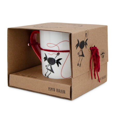 Tazza Filo Rosso Pepita Viajera - Un Legame Eterno in Ogni Sorso