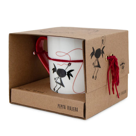 Tazza Filo Rosso Pepita Viajera - Un Legame Eterno in Ogni Sorso