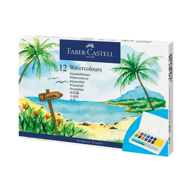 Astuccio con 12 acquerelli Faber Castell - Creatività senza limiti