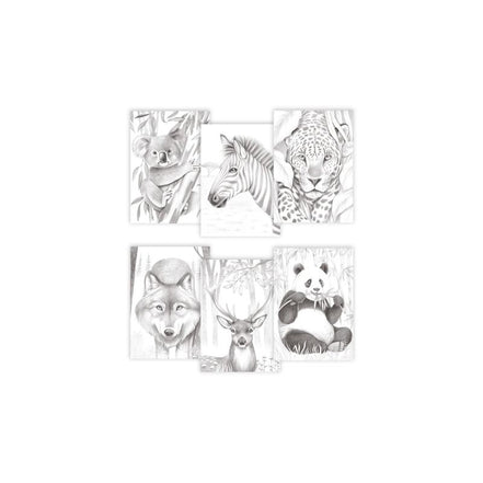 Album da colorare A4 Odelia Animals - Colora, rilassati e crea opere uniche