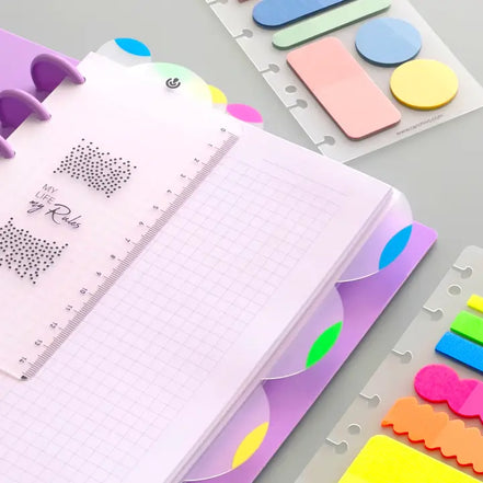 Segnalibri INGENIOX® neon con righello Carchivo - Segna, dividi e organizza con stile