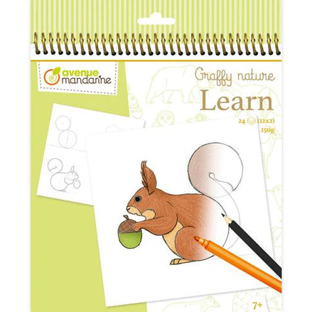 Graffy Learn Natura Avenue Mandarine - Impara a disegnare la natura divertendoti