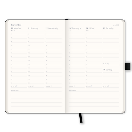 Agenda Settimanale Verticale 2027 Gold Flower - Castelli