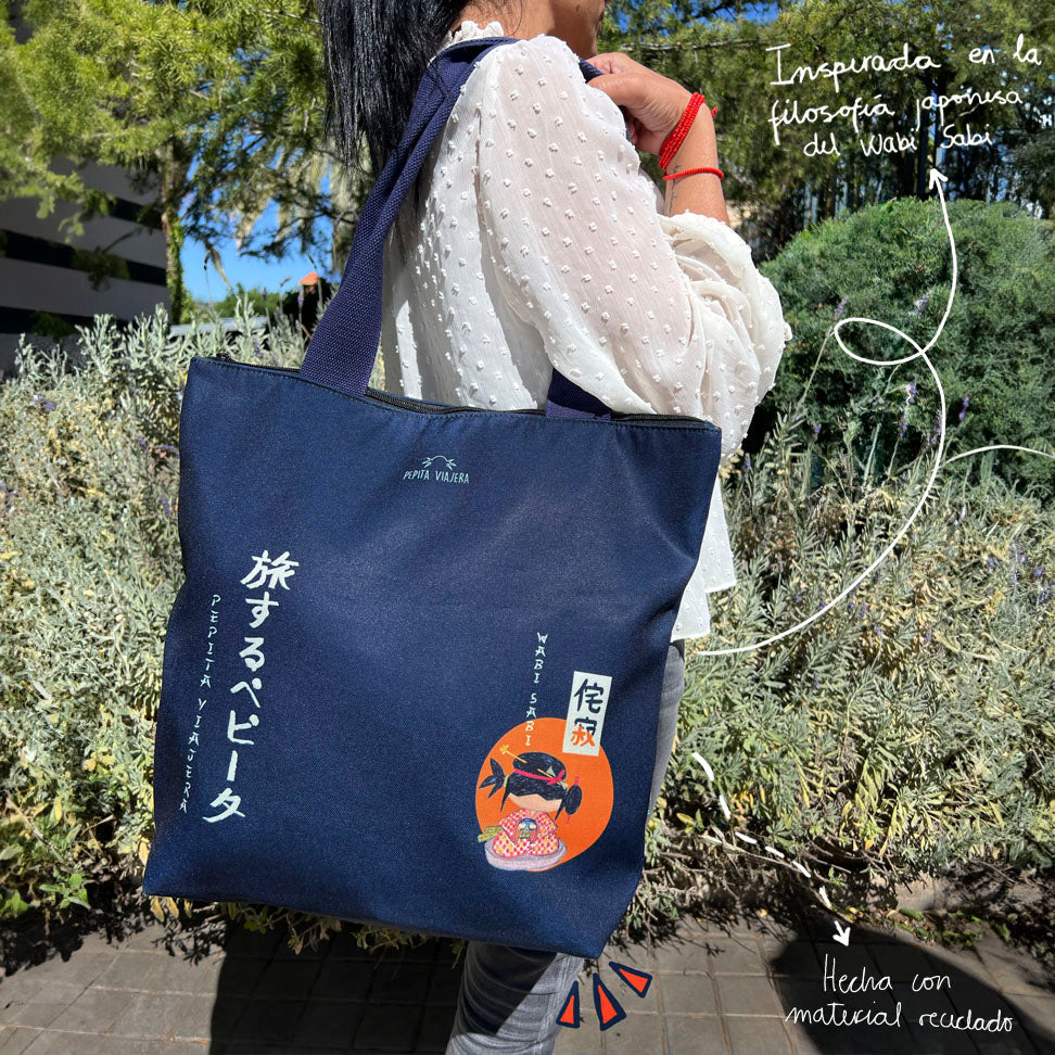 Borsa Tote Japan Pepita Viajera - Minimal e Sostenibile