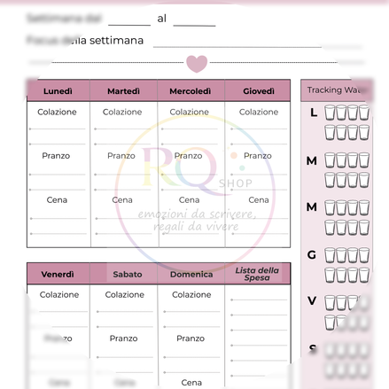 Planner Settimanale - Meal Planning