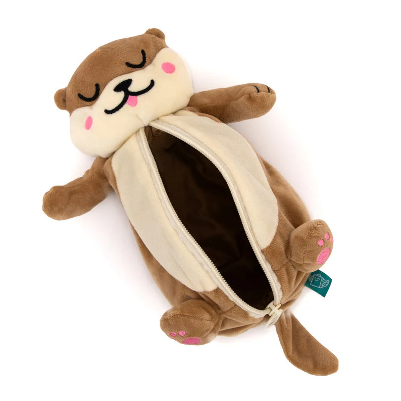 Astuccio in Peluche a Forma di Lontra – Morbido, Tenero e Custode delle Tue Penne