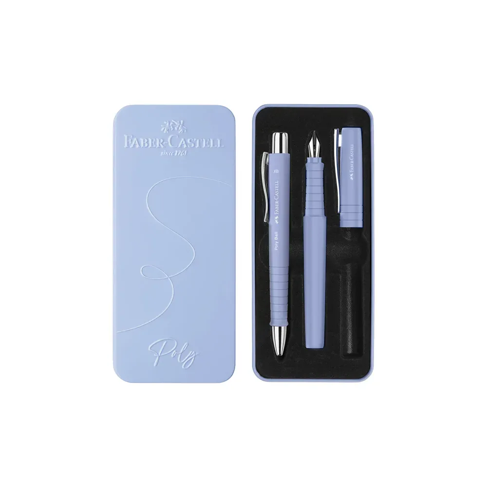 Set Penna Stilografica e Penna a Sfera Poly Faber-Castell – Comfort di scrittura e idea regalo elegante